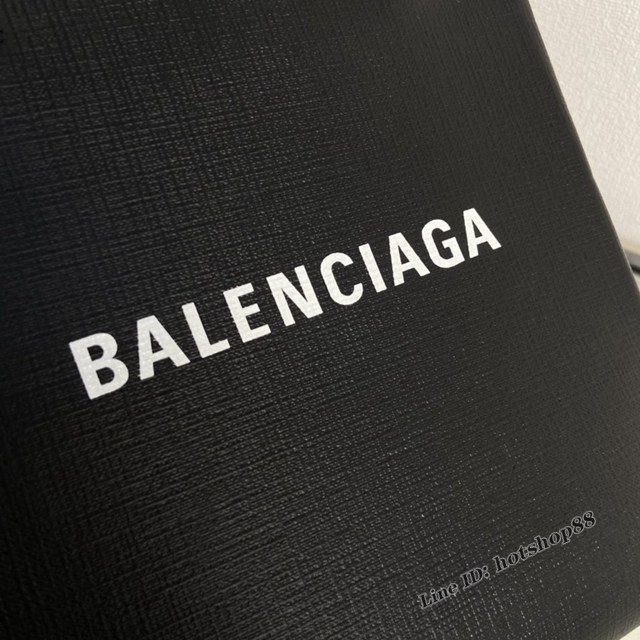 Balenciaga專櫃爆款牙籤紋小牛皮手提購物袋 巴黎世家小號方形購物包 fyj1098